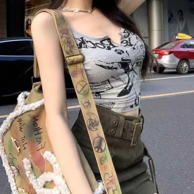 Pure Desire Style Short Letter Printing Sling